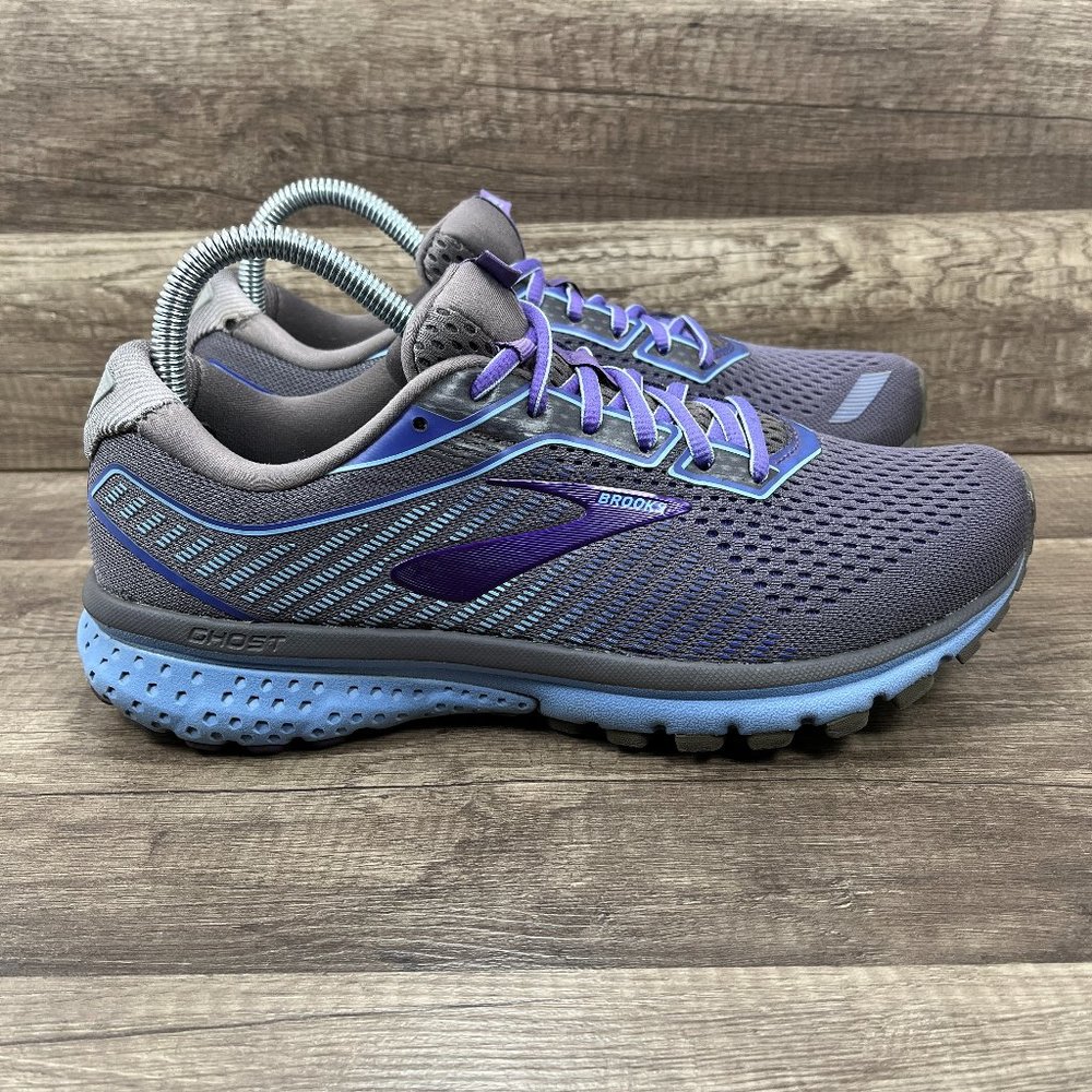 Brooks Ghost 12 Gray Purple Womens US Size 9 EUR 40.5